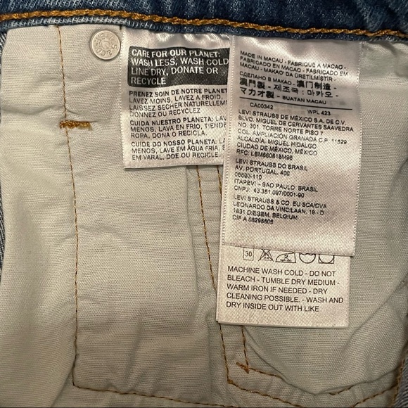 Levi’s 501 High-Rise Denim Shorts Size W29 - Picture 10 of 11